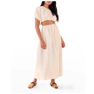 Farm Rio One-Shoulder Cutout Maxi Dress